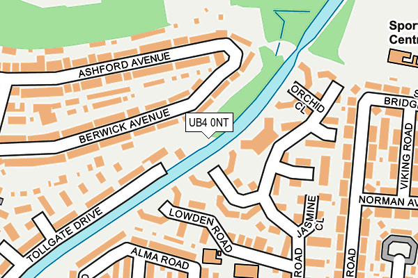 UB4 0NT map - OS OpenMap – Local (Ordnance Survey)