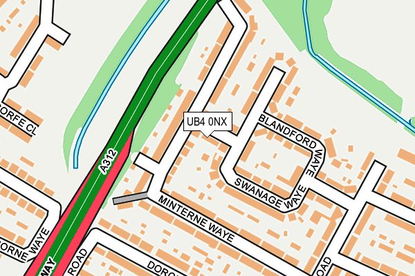 UB4 0NX map - OS OpenMap – Local (Ordnance Survey)