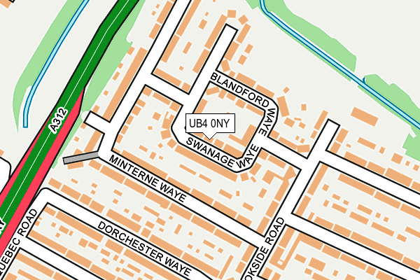 UB4 0NY map - OS OpenMap – Local (Ordnance Survey)