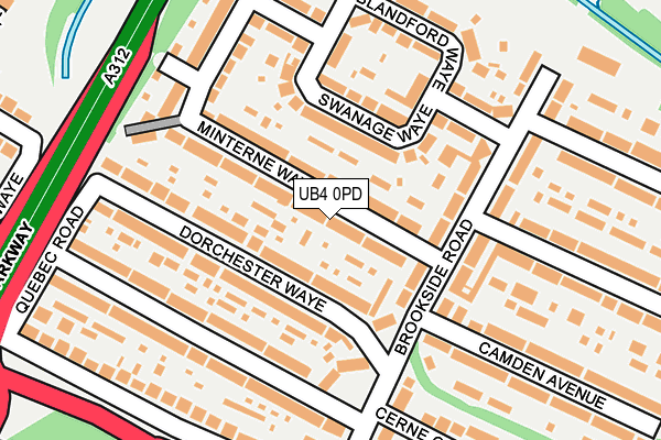 UB4 0PD map - OS OpenMap – Local (Ordnance Survey)