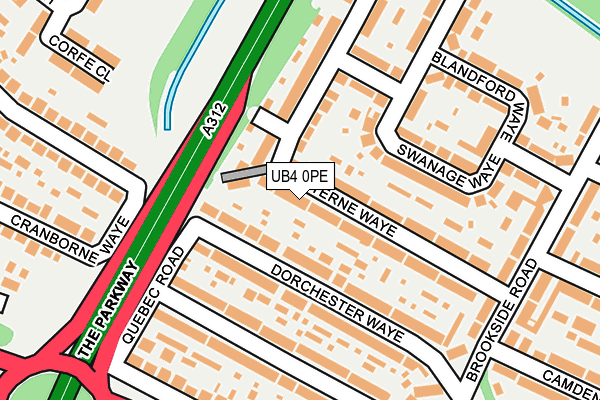 UB4 0PE map - OS OpenMap – Local (Ordnance Survey)