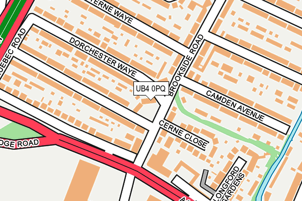 UB4 0PQ map - OS OpenMap – Local (Ordnance Survey)