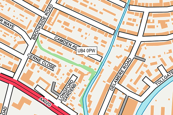 UB4 0PW map - OS OpenMap – Local (Ordnance Survey)