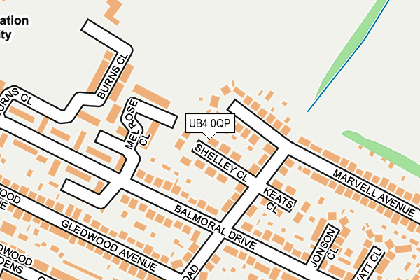 UB4 0QP map - OS OpenMap – Local (Ordnance Survey)