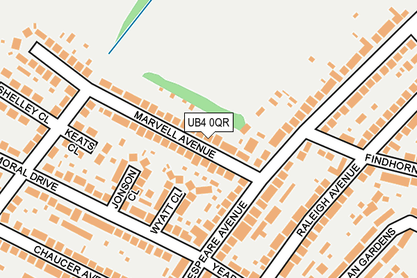 UB4 0QR map - OS OpenMap – Local (Ordnance Survey)