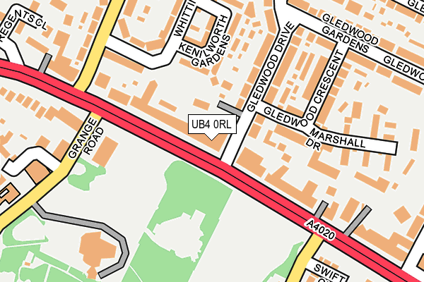 UB4 0RL map - OS OpenMap – Local (Ordnance Survey)