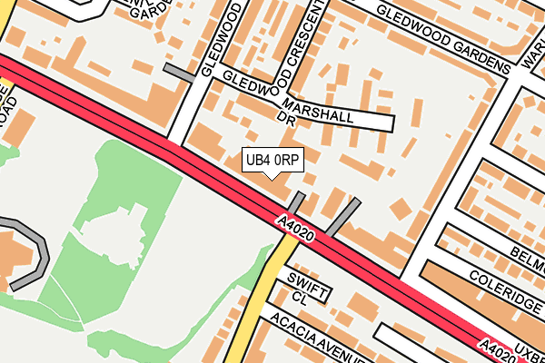 UB4 0RP map - OS OpenMap – Local (Ordnance Survey)