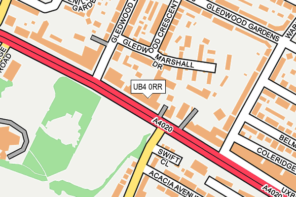 UB4 0RR map - OS OpenMap – Local (Ordnance Survey)