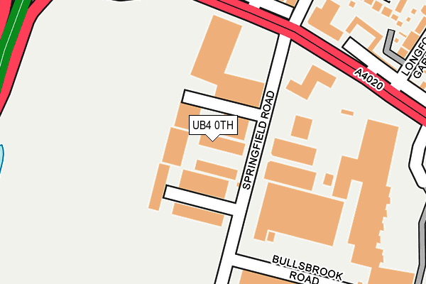 UB4 0TH map - OS OpenMap – Local (Ordnance Survey)