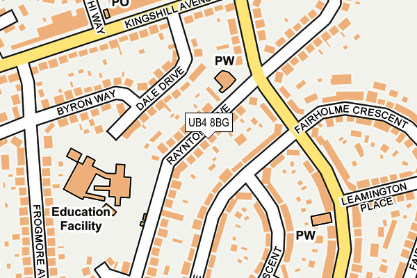 UB4 8BG map - OS OpenMap – Local (Ordnance Survey)