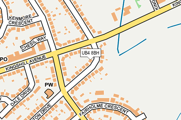 UB4 8BH map - OS OpenMap – Local (Ordnance Survey)