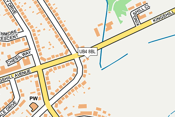 UB4 8BL map - OS OpenMap – Local (Ordnance Survey)