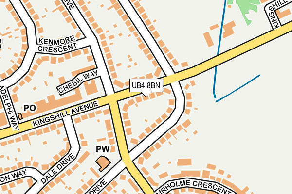 UB4 8BN map - OS OpenMap – Local (Ordnance Survey)
