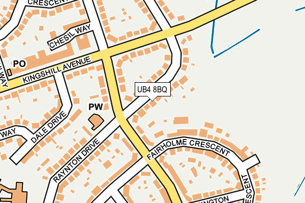 UB4 8BQ map - OS OpenMap – Local (Ordnance Survey)