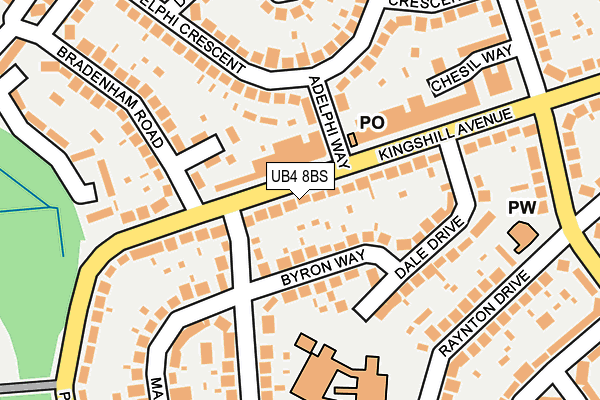 UB4 8BS map - OS OpenMap – Local (Ordnance Survey)