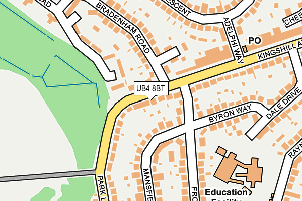UB4 8BT map - OS OpenMap – Local (Ordnance Survey)