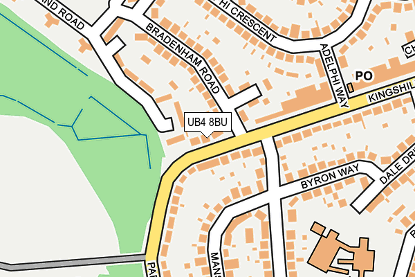 UB4 8BU map - OS OpenMap – Local (Ordnance Survey)