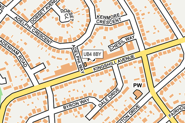 UB4 8BY map - OS OpenMap – Local (Ordnance Survey)