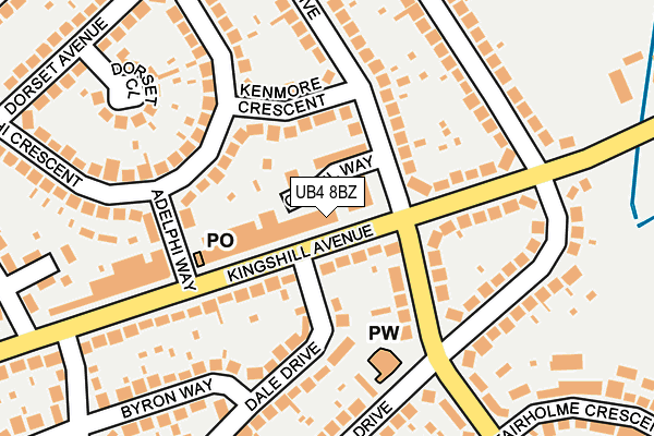 UB4 8BZ map - OS OpenMap – Local (Ordnance Survey)