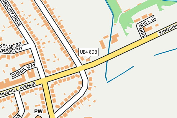 UB4 8DB map - OS OpenMap – Local (Ordnance Survey)