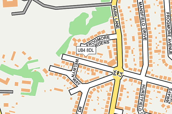 UB4 8DL map - OS OpenMap – Local (Ordnance Survey)