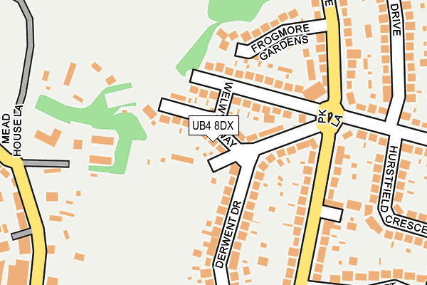 UB4 8DX map - OS OpenMap – Local (Ordnance Survey)