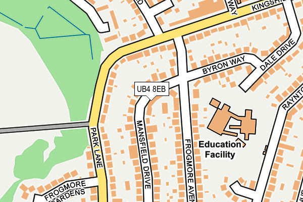UB4 8EB map - OS OpenMap – Local (Ordnance Survey)