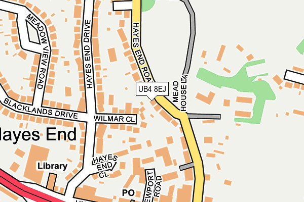 UB4 8EJ map - OS OpenMap – Local (Ordnance Survey)