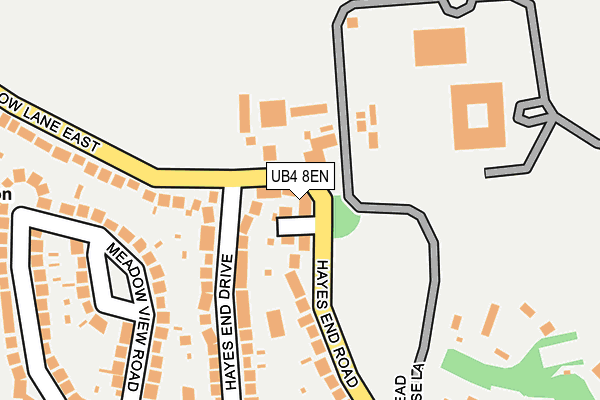 UB4 8EN map - OS OpenMap – Local (Ordnance Survey)