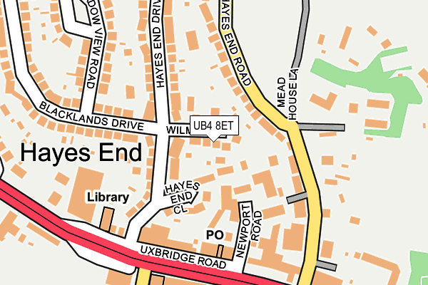 UB4 8ET map - OS OpenMap – Local (Ordnance Survey)