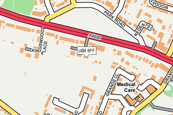 UB4 8FF map - OS OpenMap – Local (Ordnance Survey)