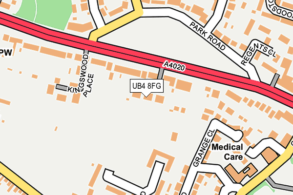 UB4 8FG map - OS OpenMap – Local (Ordnance Survey)
