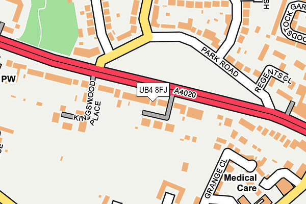 UB4 8FJ map - OS OpenMap – Local (Ordnance Survey)