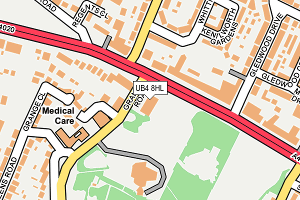 UB4 8HL map - OS OpenMap – Local (Ordnance Survey)