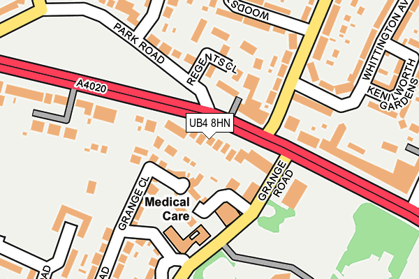 UB4 8HN map - OS OpenMap – Local (Ordnance Survey)
