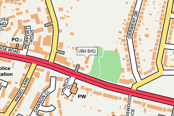 UB4 8HQ map - OS OpenMap – Local (Ordnance Survey)