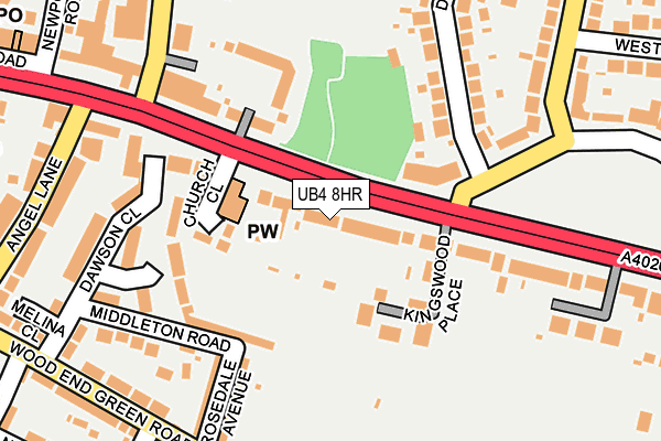 UB4 8HR map - OS OpenMap – Local (Ordnance Survey)