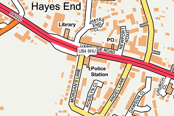 UB4 8HU map - OS OpenMap – Local (Ordnance Survey)