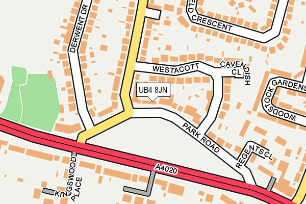 UB4 8JN map - OS OpenMap – Local (Ordnance Survey)