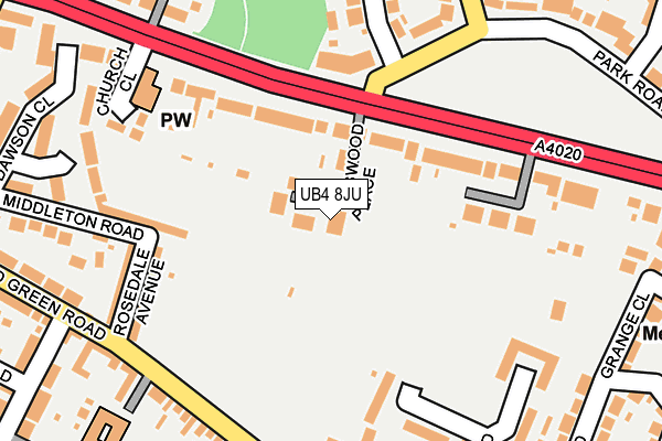 UB4 8JU map - OS OpenMap – Local (Ordnance Survey)