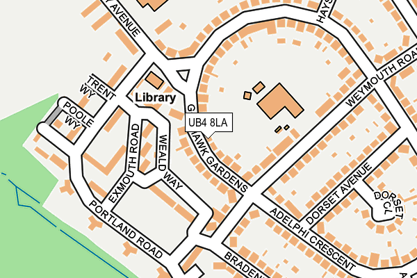 UB4 8LA map - OS OpenMap – Local (Ordnance Survey)