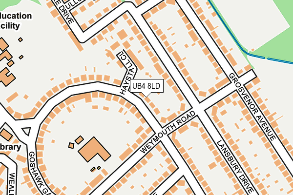 UB4 8LD map - OS OpenMap – Local (Ordnance Survey)