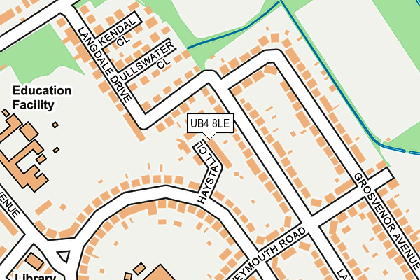 UB4 8LE map - OS OpenMap – Local (Ordnance Survey)