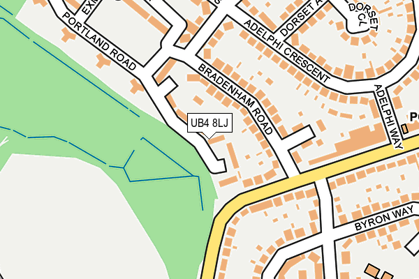 UB4 8LJ map - OS OpenMap – Local (Ordnance Survey)