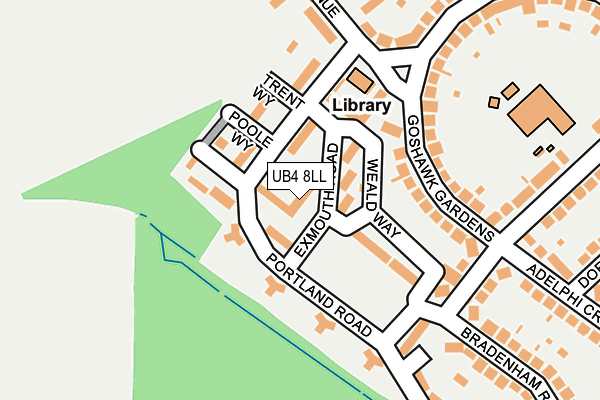 UB4 8LL map - OS OpenMap – Local (Ordnance Survey)