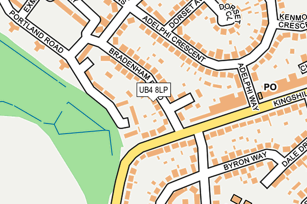 UB4 8LP map - OS OpenMap – Local (Ordnance Survey)
