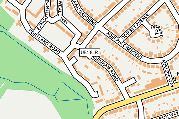 UB4 8LR map - OS OpenMap – Local (Ordnance Survey)
