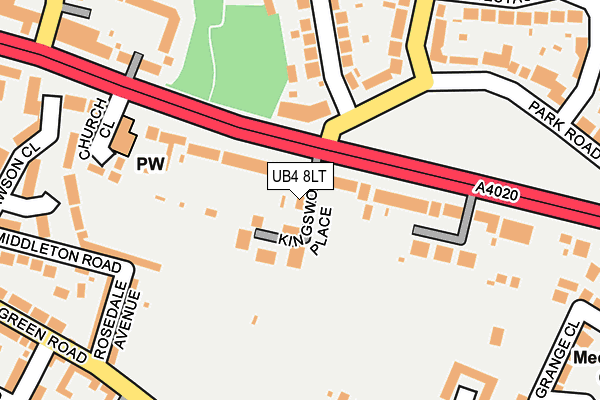 UB4 8LT map - OS OpenMap – Local (Ordnance Survey)