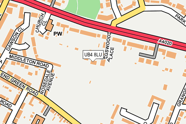 UB4 8LU map - OS OpenMap – Local (Ordnance Survey)