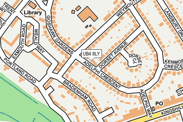 UB4 8LY map - OS OpenMap – Local (Ordnance Survey)